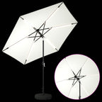 Garten Sonnenschirm mit LED-Lichtern 270 x 270 cm Polyester