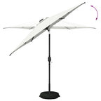 Garten Sonnenschirm mit LED-Lichtern 270 x 270 cm Polyester