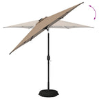 Garten Sonnenschirm mit LED-Lichtern 270 x 270 cm Polyester