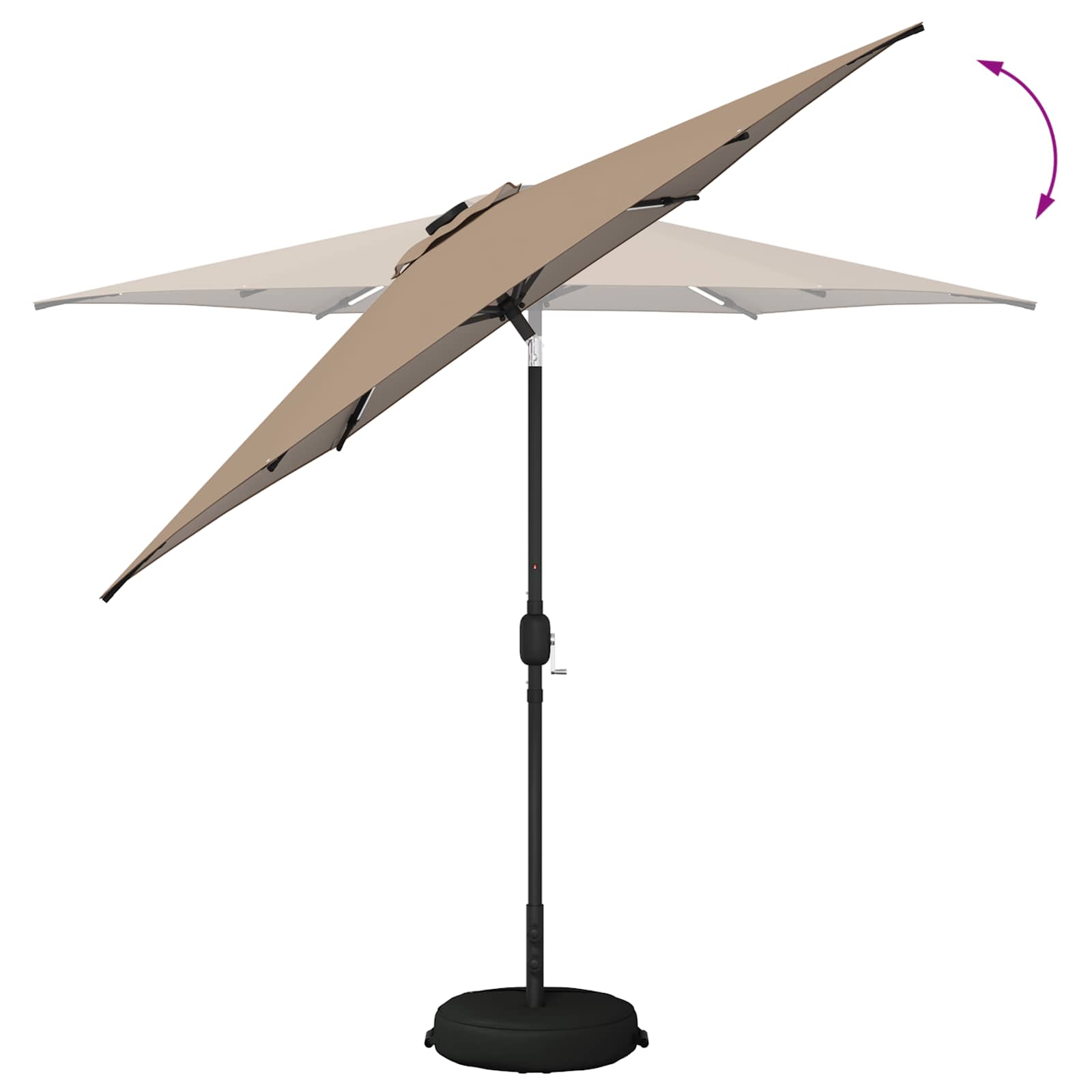 Garten Sonnenschirm mit LED-Lichtern 270 x 270 cm Polyester