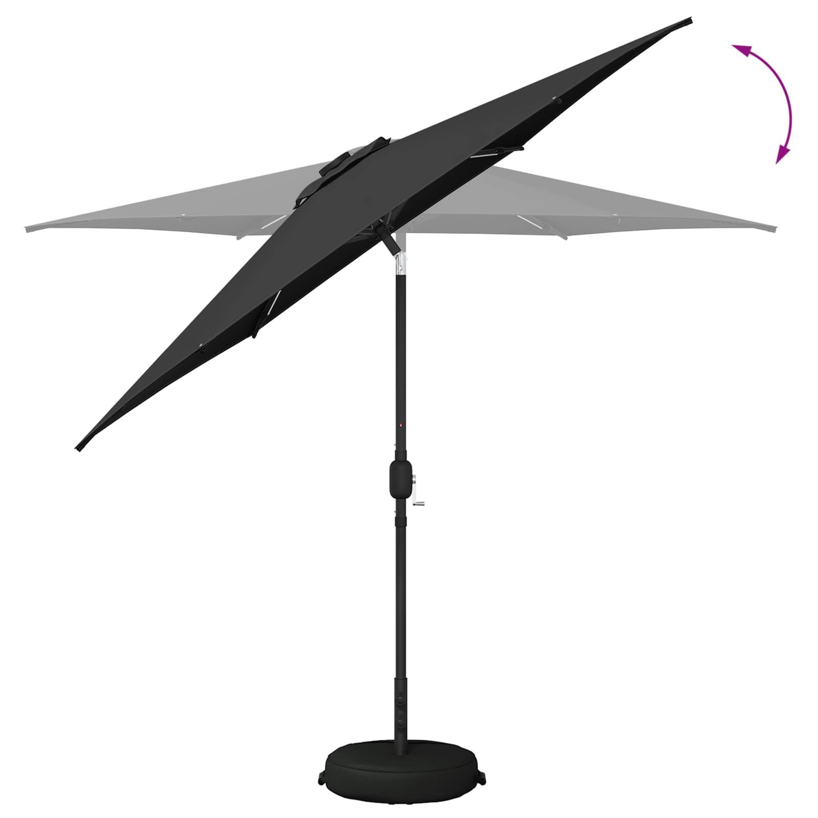Garten Sonnenschirm mit LED-Lichtern 270 x 270 cm Polyester