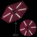 Garten Sonnenschirm mit LED-Lichtern 270 x 270 cm Polyester