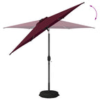 Garten Sonnenschirm mit LED-Lichtern 270 x 270 cm Polyester