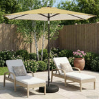 Garten Sonnenschirm mit LED-Lichtern 270 x 270 cm Polyester