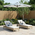 Garten Sonnenschirm mit LED-Lichtern 270 x 270 cm Polyester