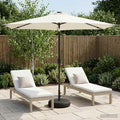 Garten Sonnenschirm mit LED-Lichtern 300 x 300 cm Polyester