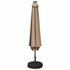 Garten Sonnenschirm mit LED-Lichtern 300 x 300 cm Polyester