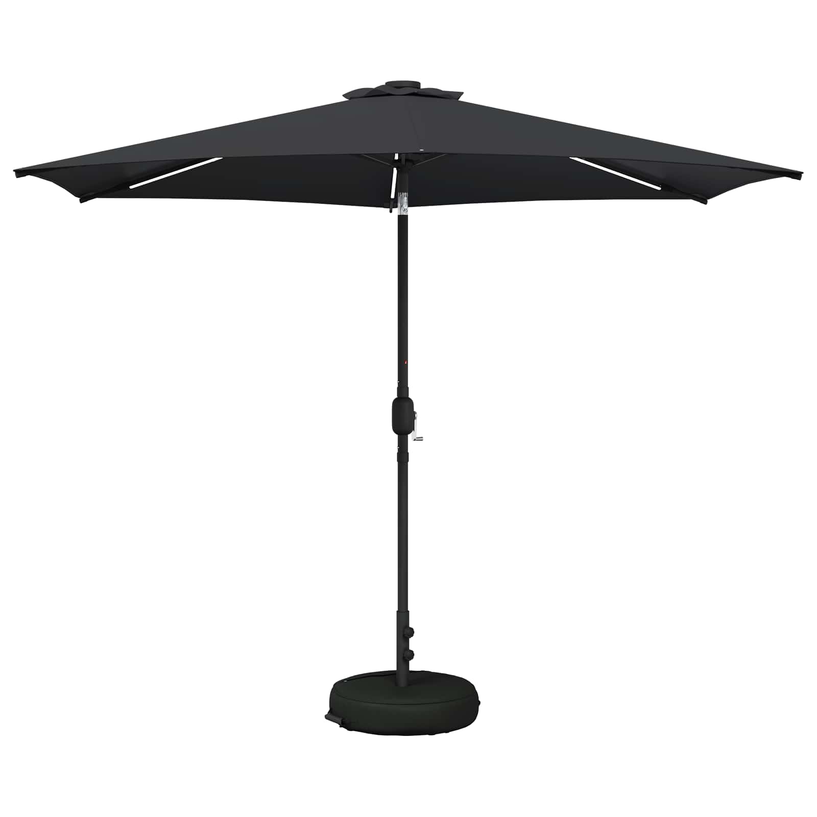 Garten Sonnenschirm mit LED-Lichtern 300 x 300 cm Polyester
