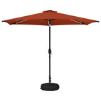 Garten Sonnenschirm mit LED-Lichtern 300 x 300 cm Polyester