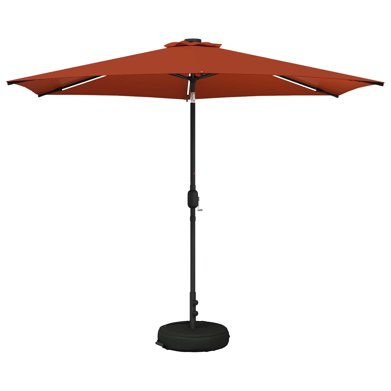 Garten Sonnenschirm mit LED-Lichtern 300 x 300 cm Polyester
