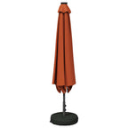 Garten Sonnenschirm mit LED-Lichtern 300 x 300 cm Polyester