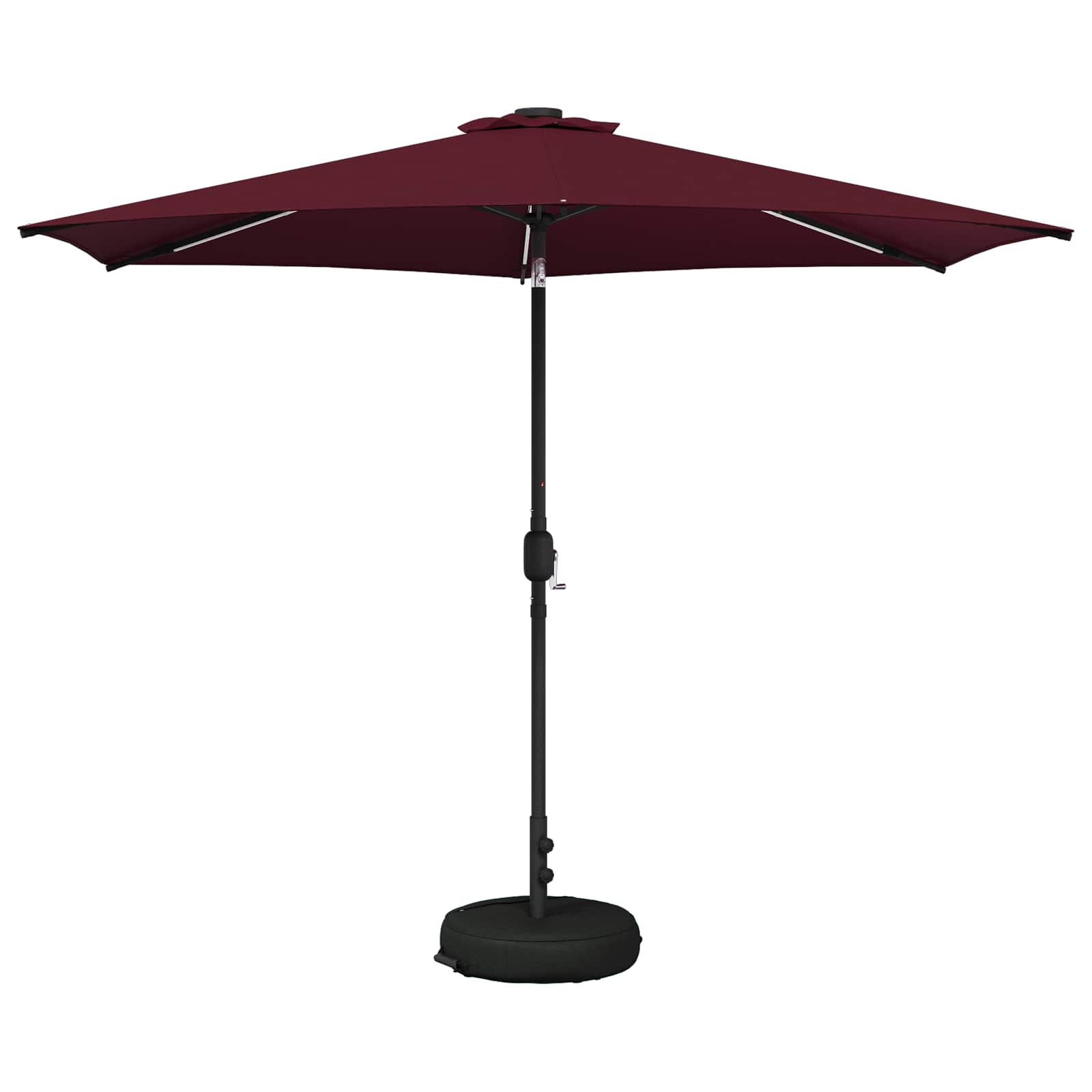 Garten Sonnenschirm mit LED-Lichtern 300 x 300 cm Polyester