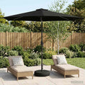 Garten Sonnenschirm mit LED-Lichtern 300 x 300 cm Polyester