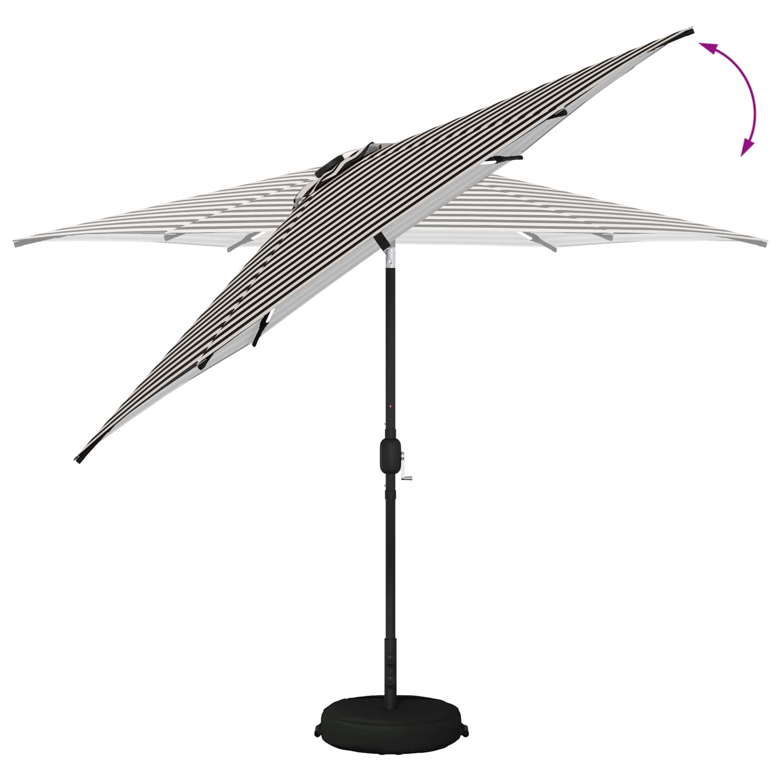Garten Sonnenschirm mit LED-Lichtern 300 x 300 cm Polyester