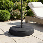 Terrassenständer für Sonnenschirme 60 x 60 cm Stahl Schwarz