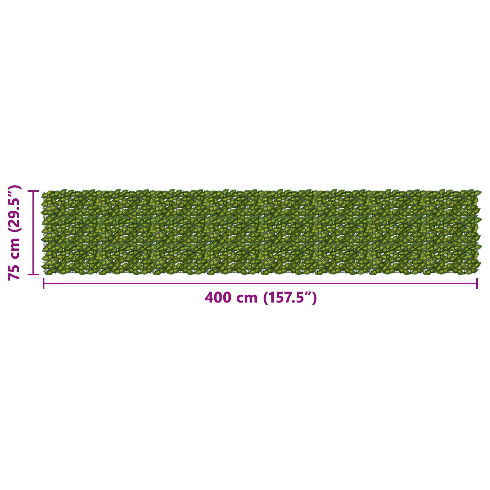 Balkonsichtschutz mit Blättern Grün und Gelb 400 x 75 cm