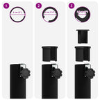 Parasolständer für 25–50 mm Stange Schwarz