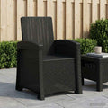Liegesessel Garten Rattan-Optik Anthrazit PP