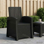 Liegesessel Garten Rattan-Optik Anthrazit PP