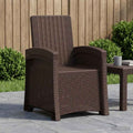 Liegesessel Garten Rattan-Optik Braun PP
