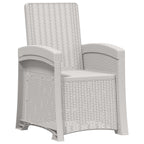 Garten-Liegesessel Rattan-Optik Weiß PP