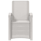 Garten-Liegesessel Rattan-Optik Weiß PP