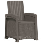 Liegesessel Garten Rattan-Optik Hellgrau PP