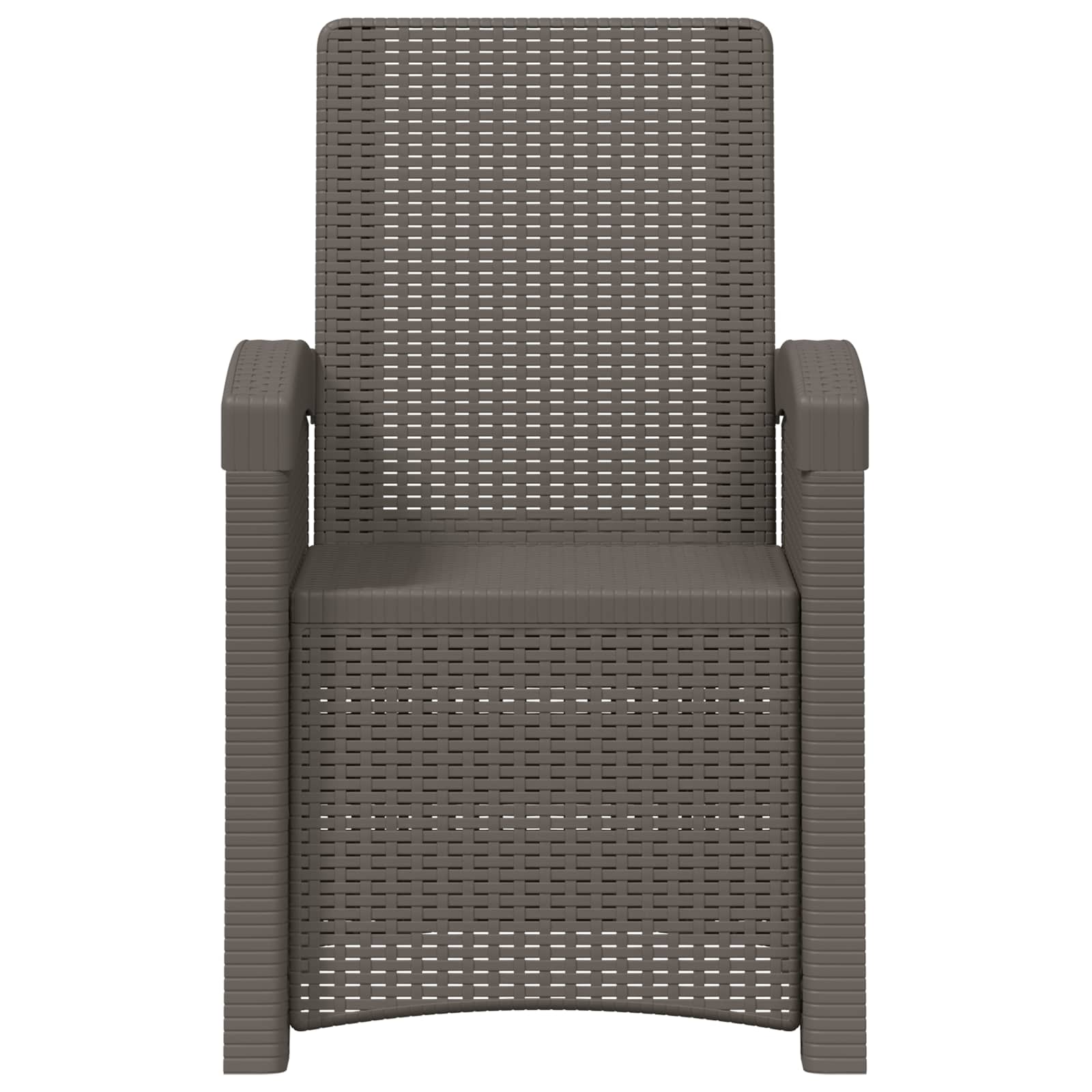 Liegesessel Garten Rattan-Optik Hellgrau PP
