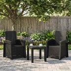Liegesessel Garten Rattan-Optik 2 pcs Anthrazit PP