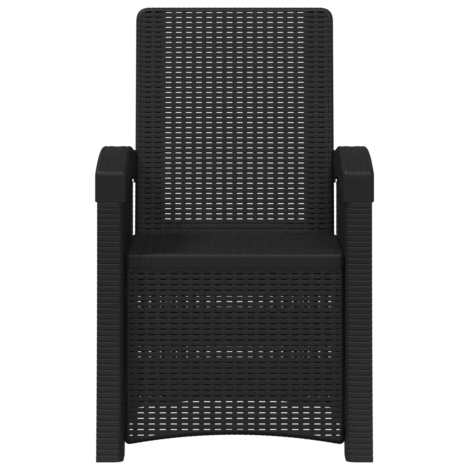 Liegesessel Garten Rattan-Optik 2 pcs Anthrazit PP