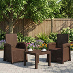 Liegesessel Garten Rattan-Optik 2 pcs Braun PP