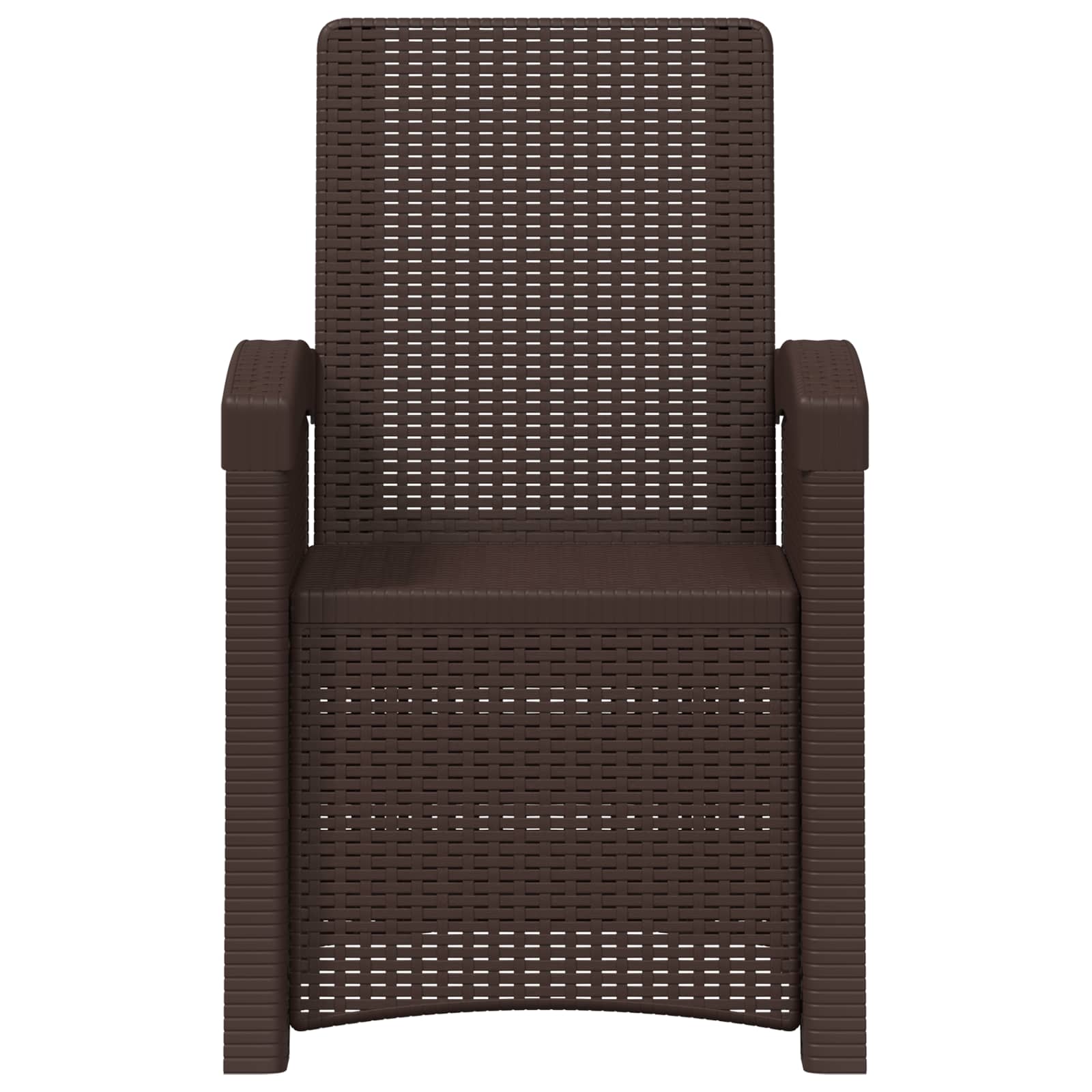 Liegesessel Garten Rattan-Optik 2 pcs Braun PP