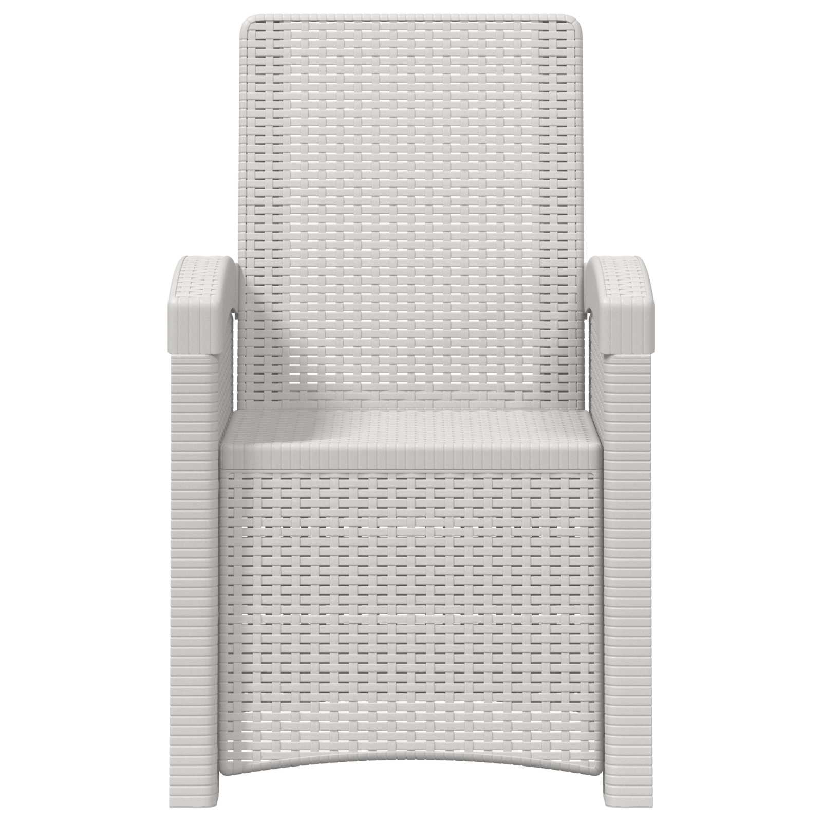 Liegesessel Garten Rattan-Optik 2 pcs Weiß PP