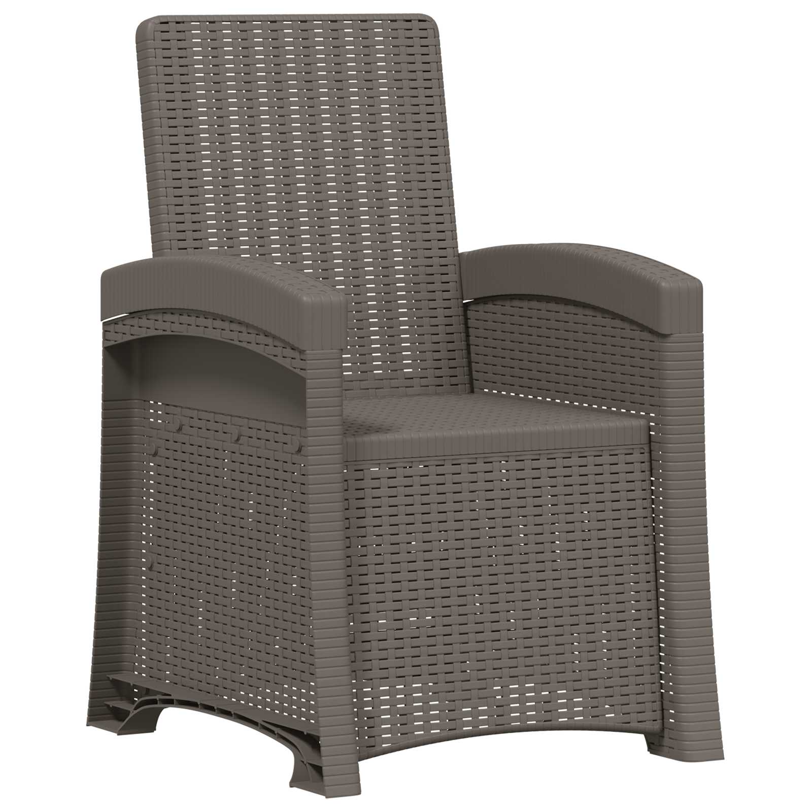 Liegesessel Garten Rattan-Optik 2 pcs Hellgrau PP