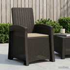 Liegesessel Garten Rattan-Optik Anthrazit und Taupe PP