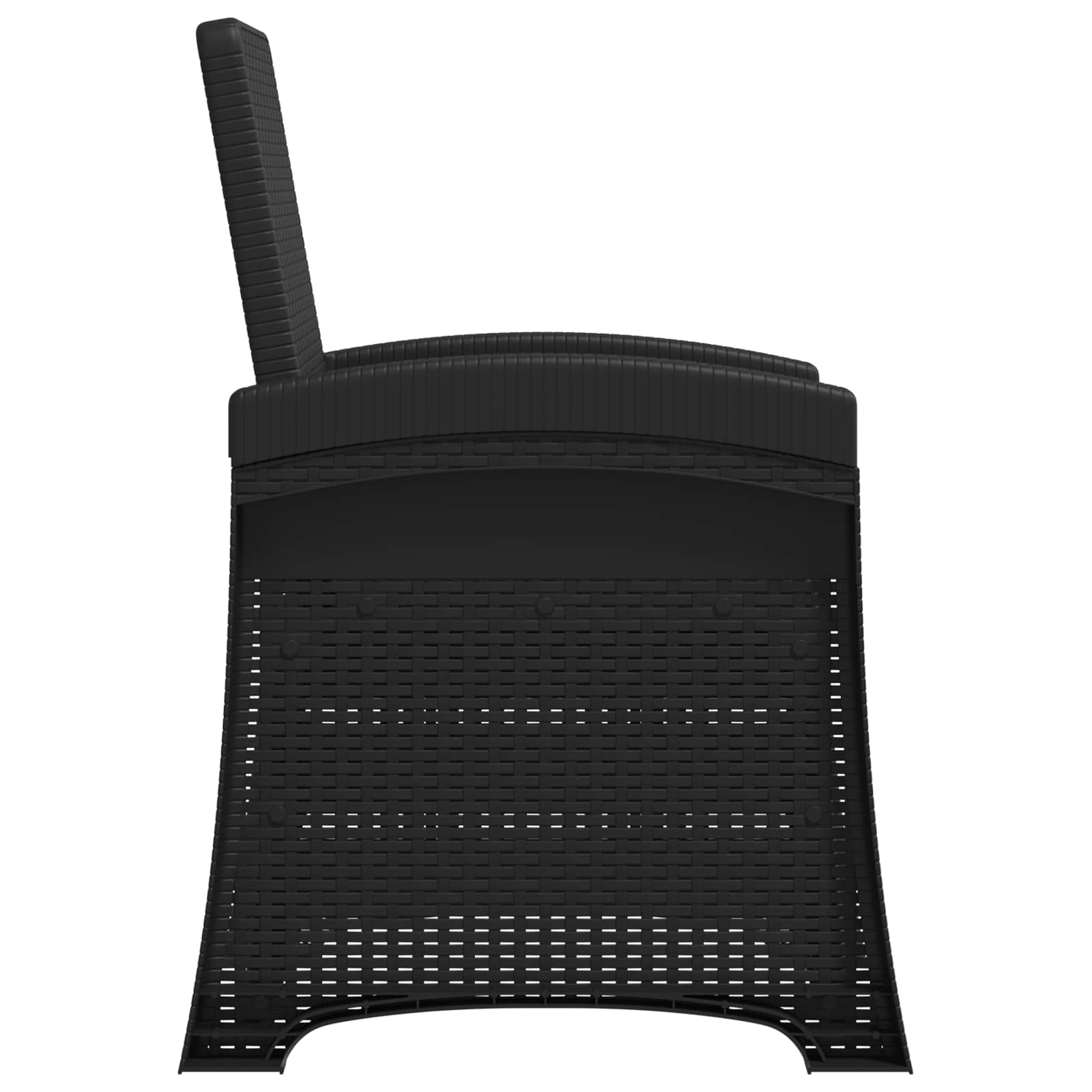Liegesessel Garten Rattan-Optik Anthrazit und Hellgrau PP