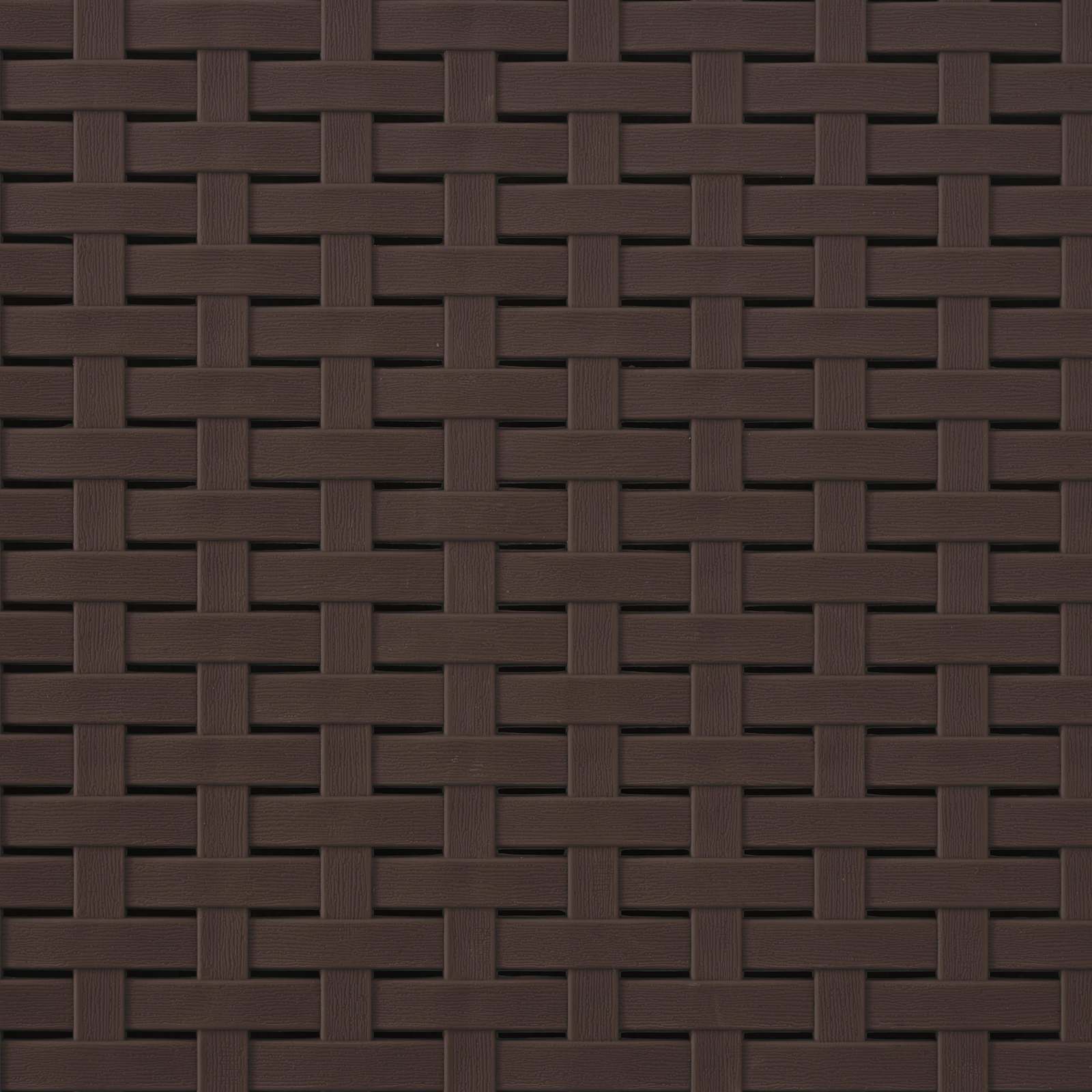 Liegesessel Garten Rattan-Optik Braun und Creme PP