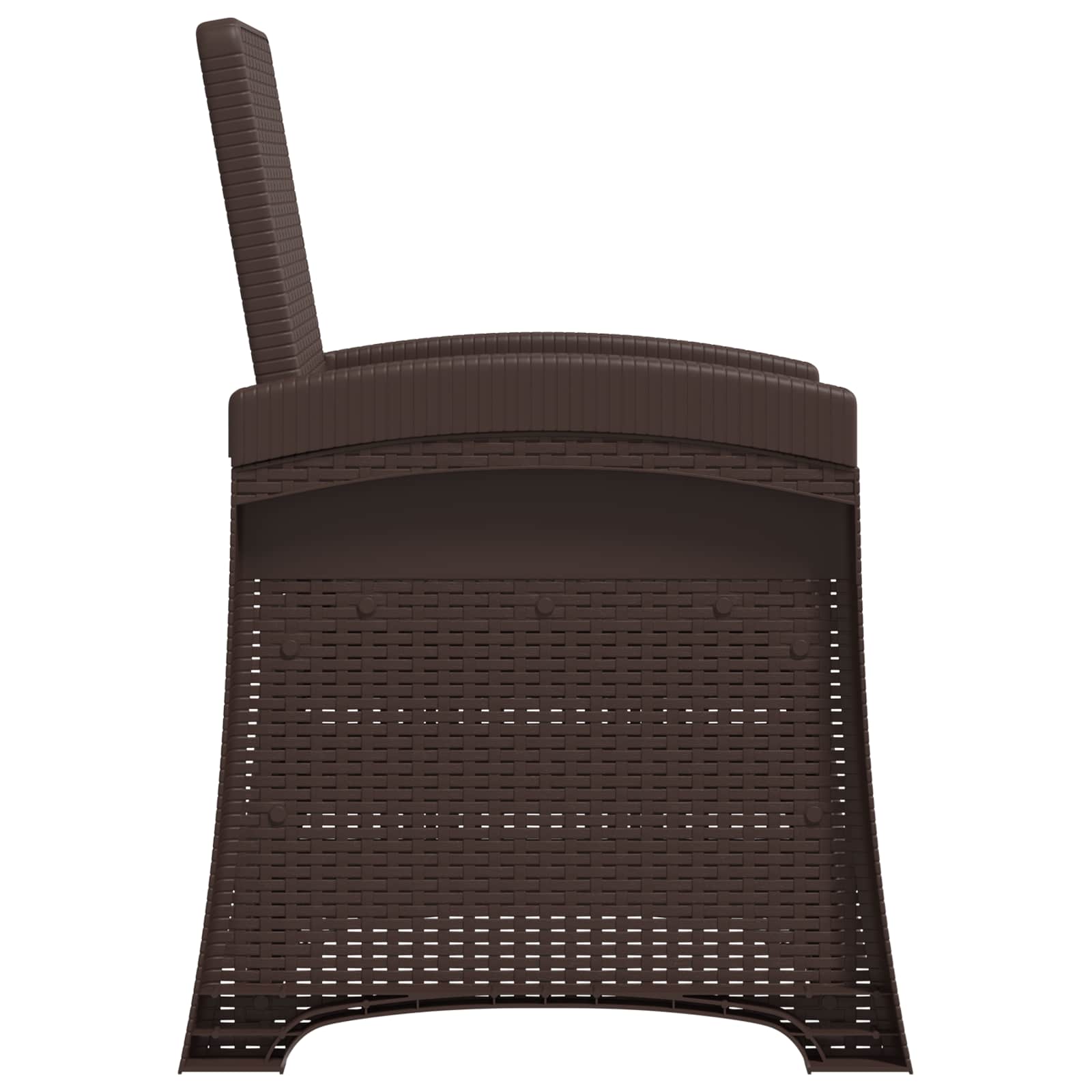 Liegesessel Garten Rattan-Optik Braun und Creme PP