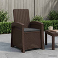 Liegesessel Garten Rattan-Optik Braun und Anthrazit PP