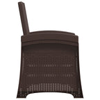 Liegesessel Garten Rattan-Optik Braun und Anthrazit PP