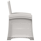 Liegesessel Garten Rattan-Optik Weiß und Anthrazit PP