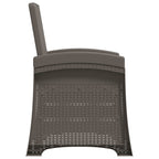 Liegesessel Garten Rattan-Optik Hellgrau und Anthrazit PP