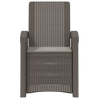 Liegesessel Garten Rattan-Optik Hellgrau PP