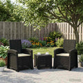 Liegesessel Garten Rattan-Optik 2 pcs Anthrazit und Creme PP