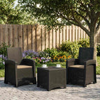 Liegesessel Garten Rattan-Optik 2 pcs Anthrazit und Taupe PP