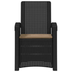 Liegesessel Garten Rattan-Optik 2 pcs Anthrazit und Taupe PP