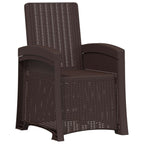 Liegesessel Garten Rattan-Optik 2 pcs Braun und Creme PP