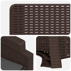 Liegesessel Garten Rattan-Optik 2 pcs Braun und Anthrazit PP
