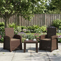 Liegesessel Garten Rattan-Optik 2 pcs Braun und Taupe PP