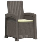 Liegesessel Garten Rattan-Optik 2 pcs Hellgrau und Creme PP